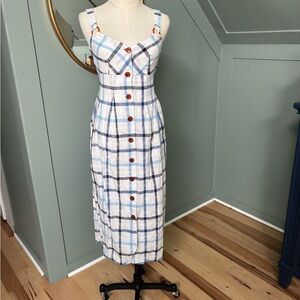 Red Carter White and Cream Spaghetti Strap Sundress